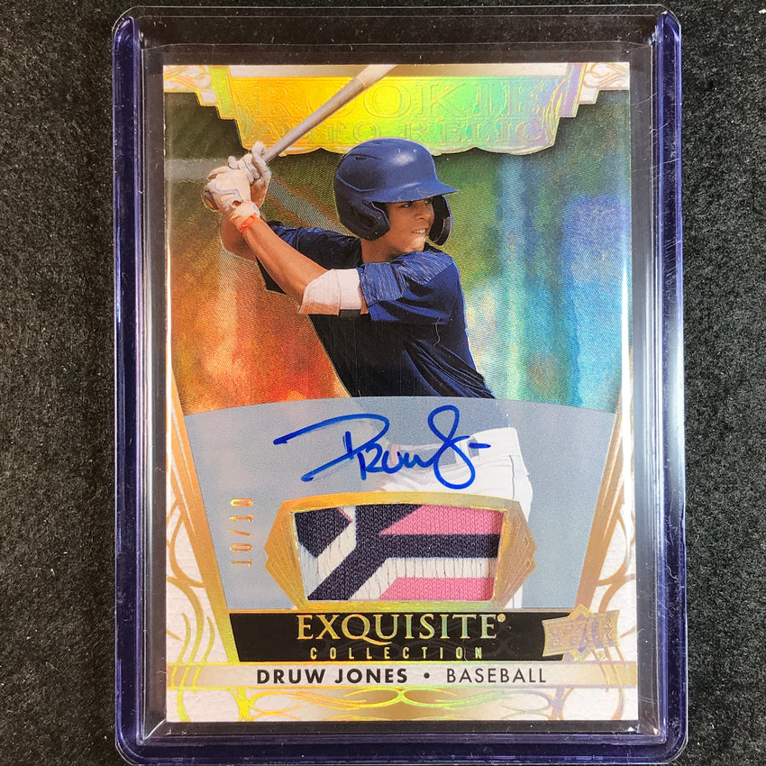2023 Goodwin Champions DRUW JONES Exquisite Rookie Auto Relic Gold 10/10