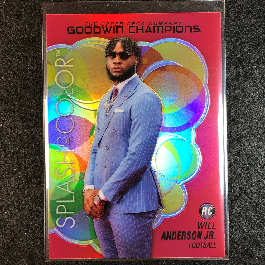2023 Goodwin Champions WILL ANDERSON JR. Platinum Splash of Color Rookie Red #80