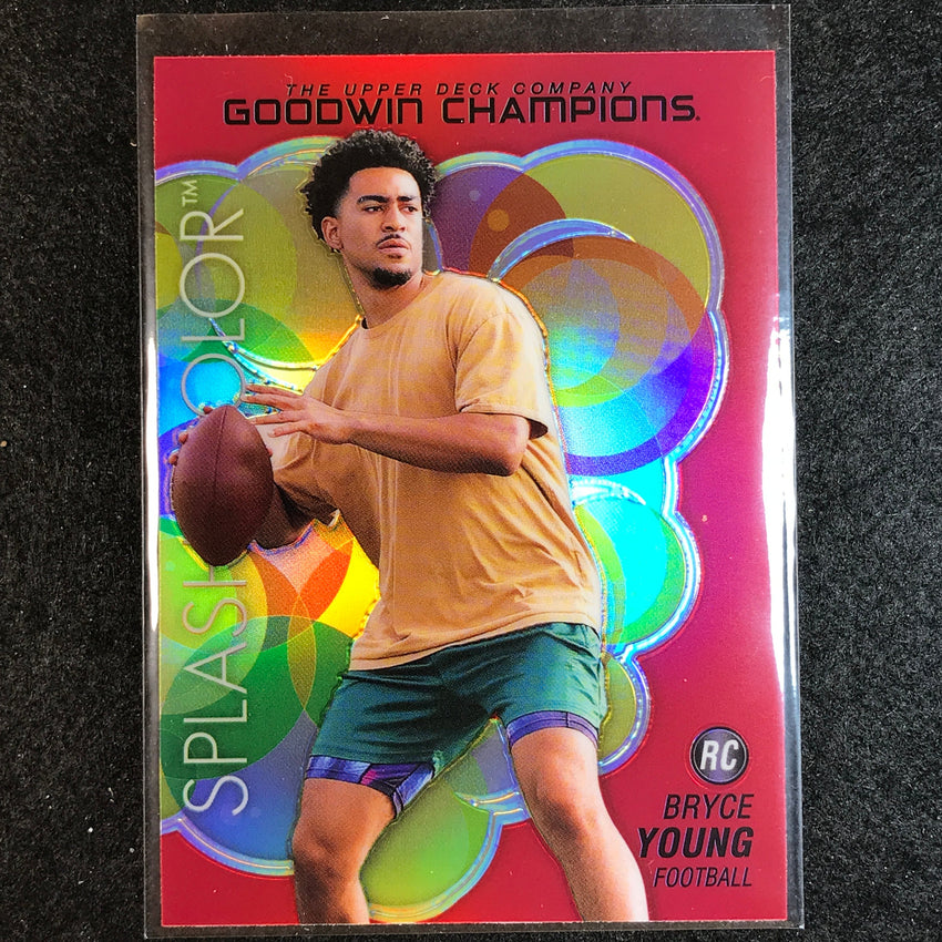 2023 Goodwin Champions BRYCE YOUNG Platinum Splash of Color Rookie Red #82