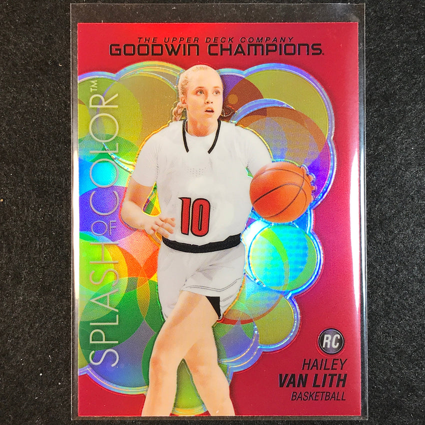 2023 Goodwin Champions HAILEY VAN LITH Platinum Splash of Color Rookie Red No.92