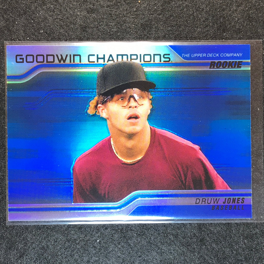 2023 Goodwin Champions DRUW JONES Platinum Horizontal Rookie Blue #59