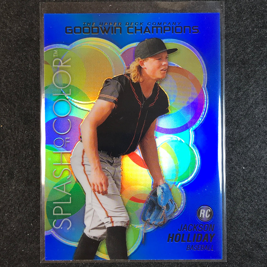 2023 Goodwin Champions JACKSON HOLLIDAY Platinum Splash of Color Rookie Blue #93