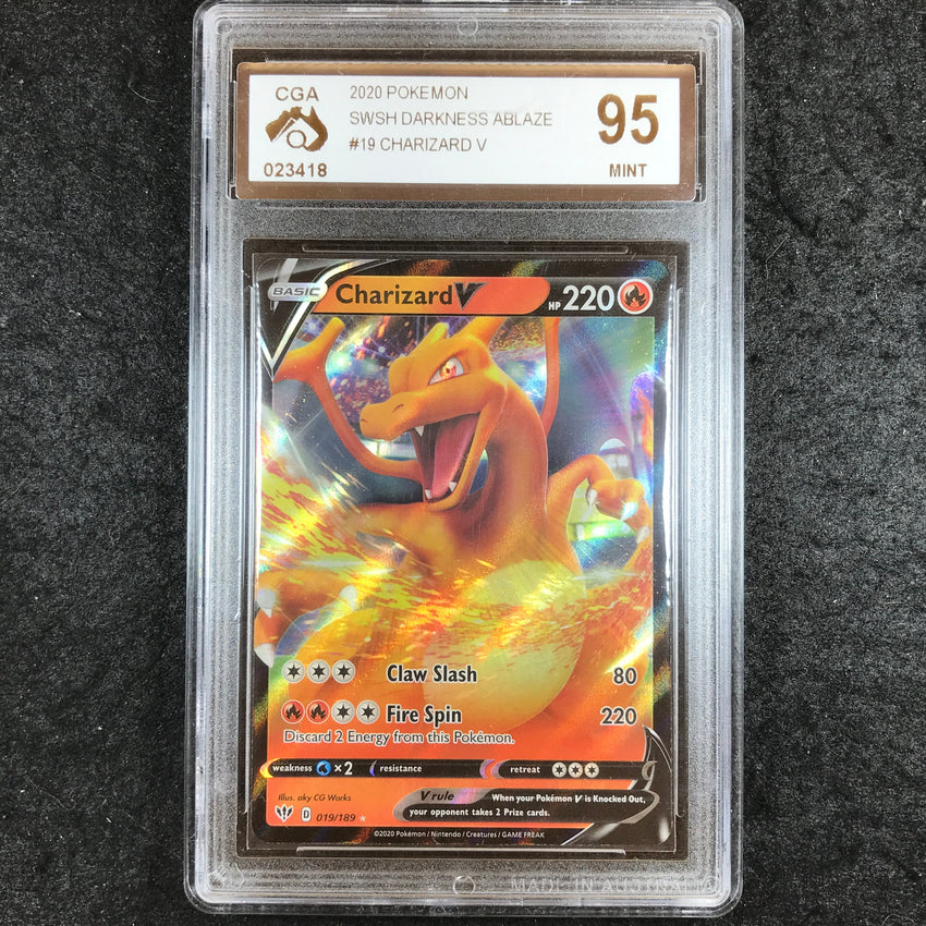 CGA 95 Charizard V - 019/189 - Ultra Rare Darkness Ablaze 418