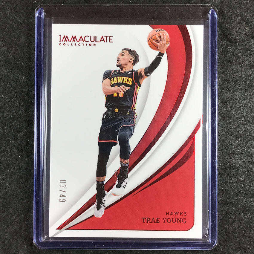 2023-24 Immaculate TRAE YOUNG Base Red 3/49 #44