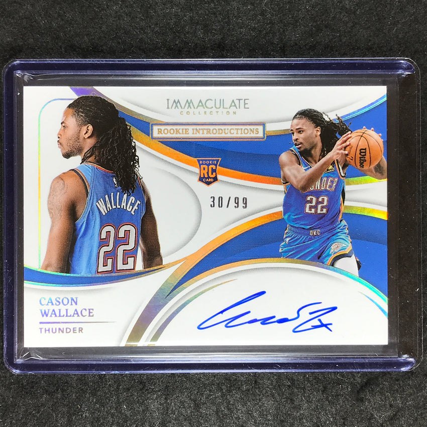 2023-24 Immaculate CASON WALLACE Rookie Introductions Auto 30/99