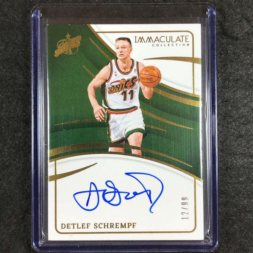 2023-24 Immaculate DETLEF SCHREMPF Signatures Auto 12/99