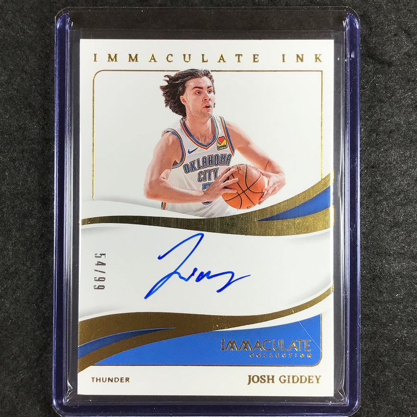 2023-24 Immaculate JOSH GIDDEY Immaculate Ink Auto 54/99