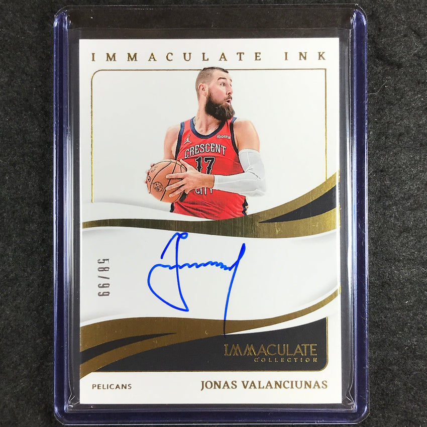 2023-24 Immaculate JONAS VALANCIUNAS Immaculate Ink Auto 58/99