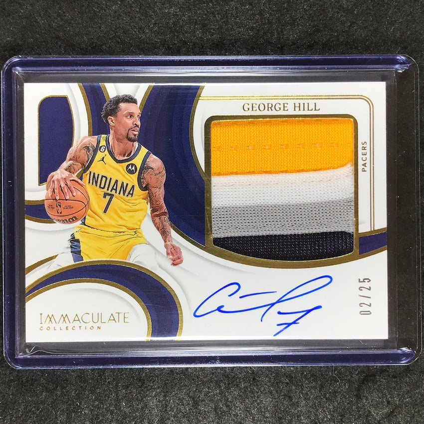 2023-24 Immaculate GEORGE HILL Premium Patch Auto 2/25