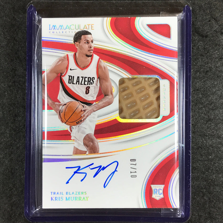 2023-24 Immaculate KRIS MUURAY Sneaker Swatch Signatures Rookie Auto 7/10