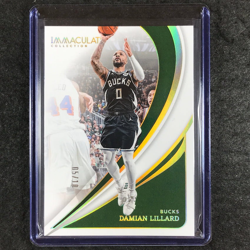 2023-24 Immaculate DAMIAN LILLARD Base Action Gold 5/10 #75