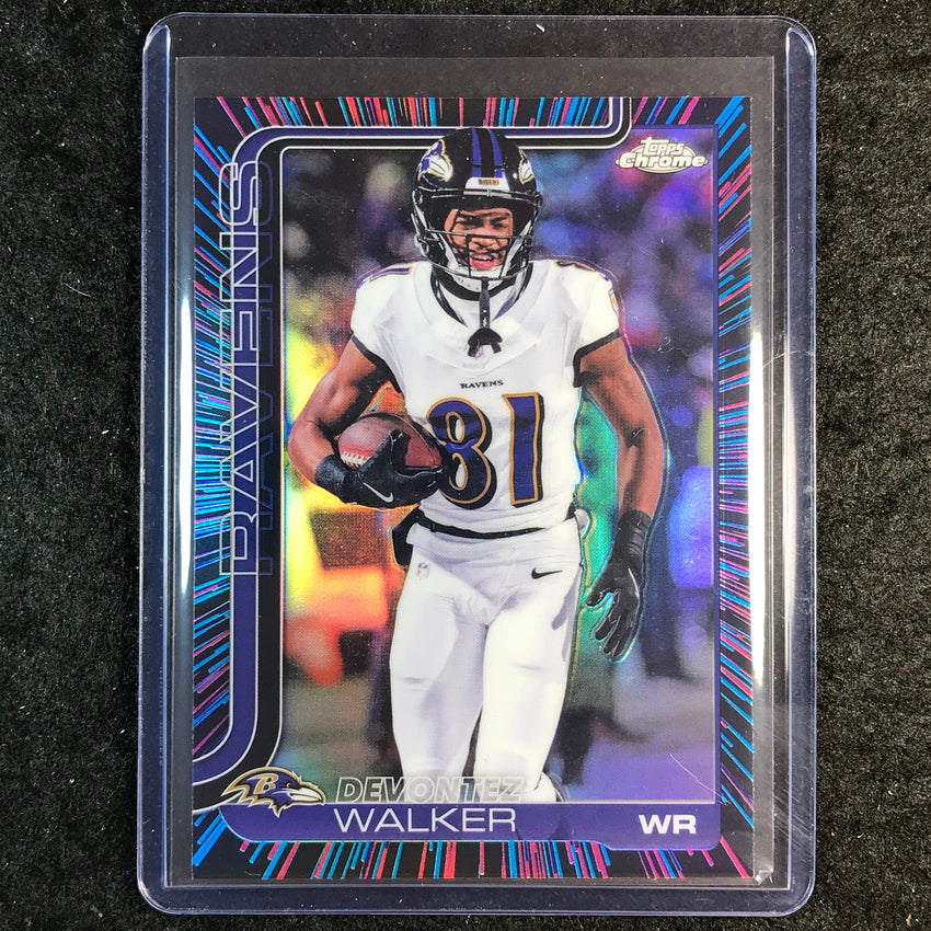 2025 Topps Chrome Football DEVONTEZ WALKER Neon Pulse SP #26