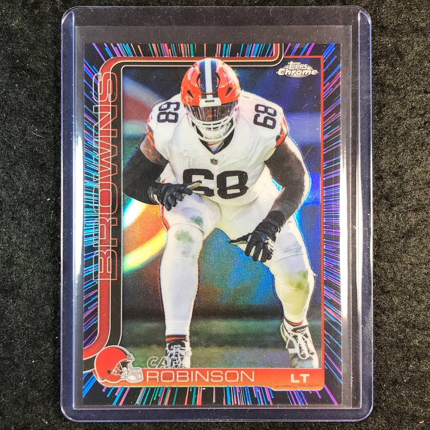 2025 Topps Chrome Football CAM ROBINSON Neon Pulse SP #124