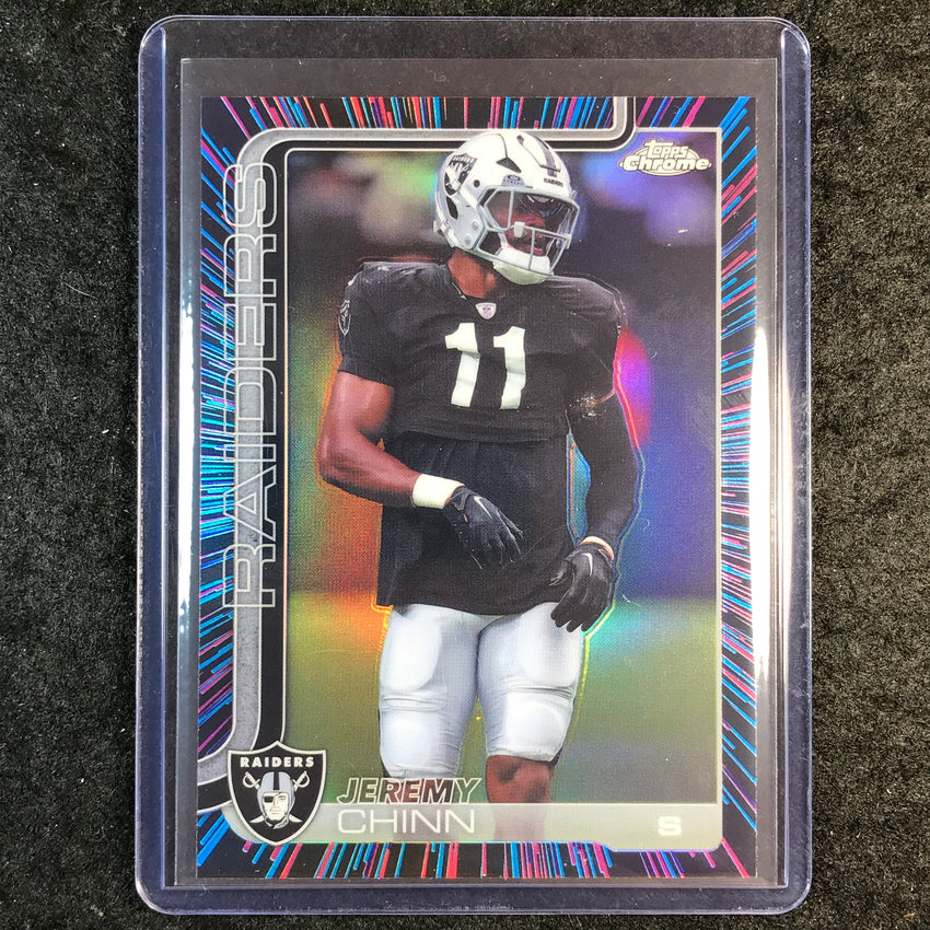 2025 Topps Chrome Football JEREMY CHINN Neon Pulse SP #184