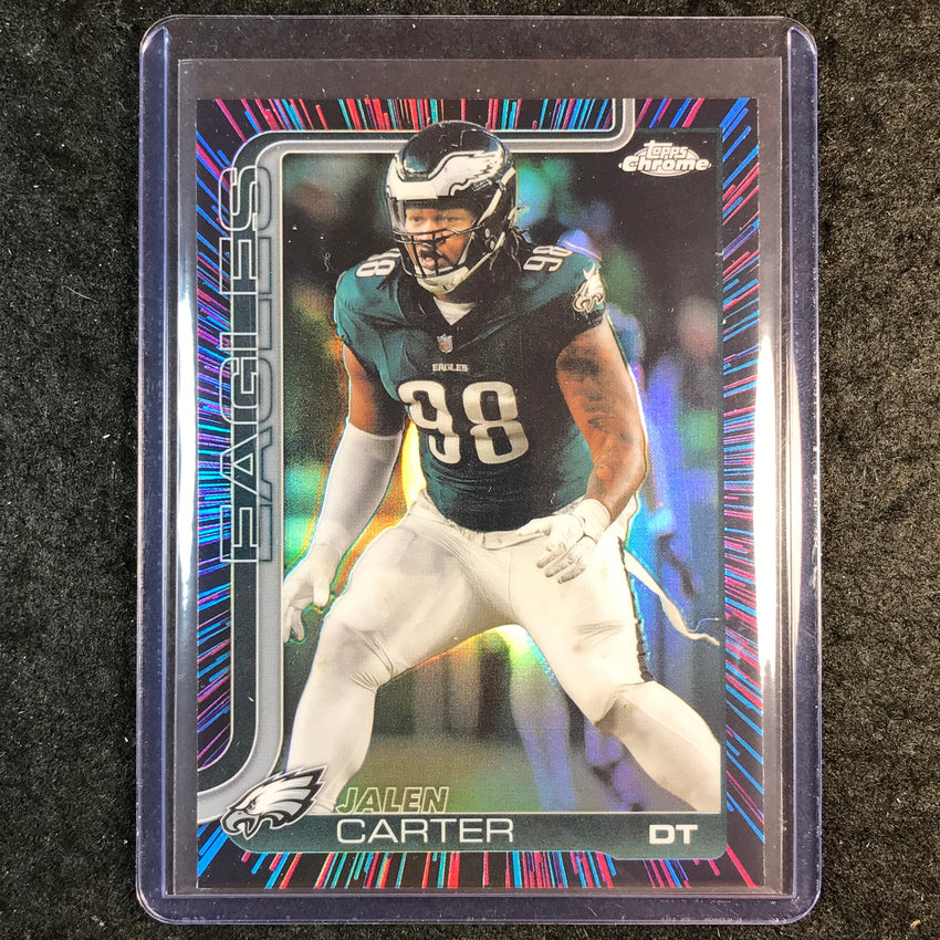 2025 Topps Chrome Football JALEN CARTER Neon Pulse SP #250