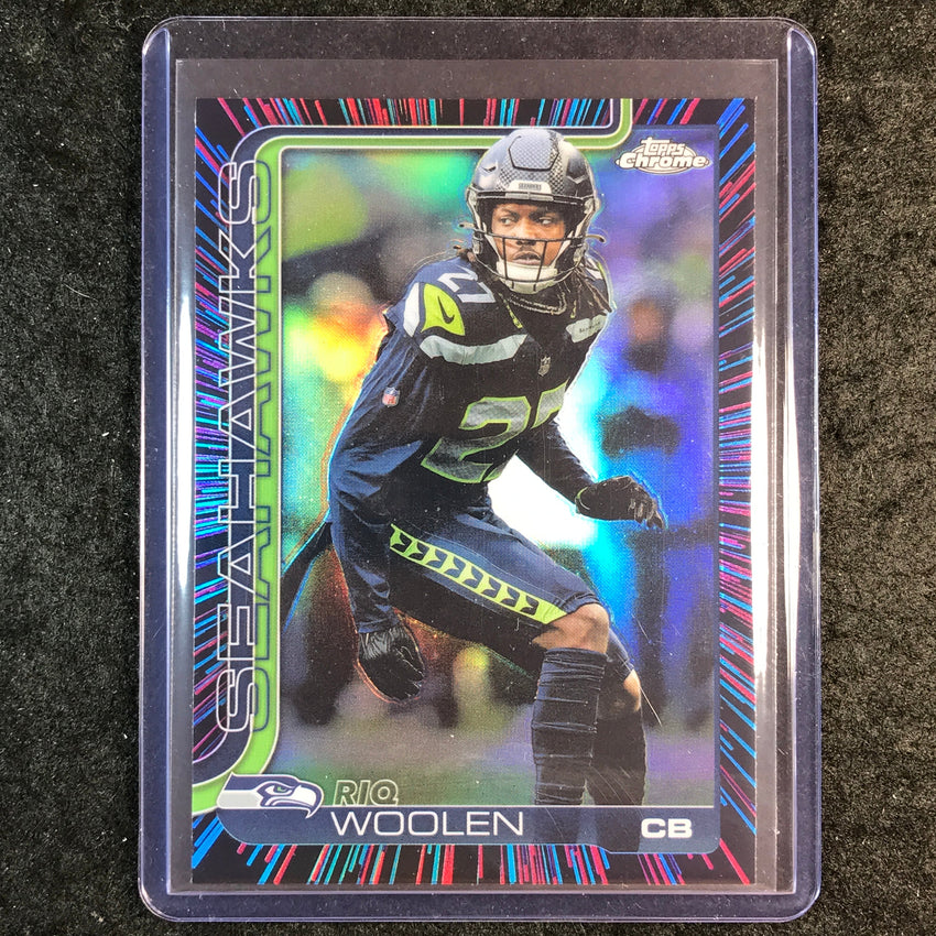2025 Topps Chrome Football RIQ WOOLEN Neon Pulse SP #278