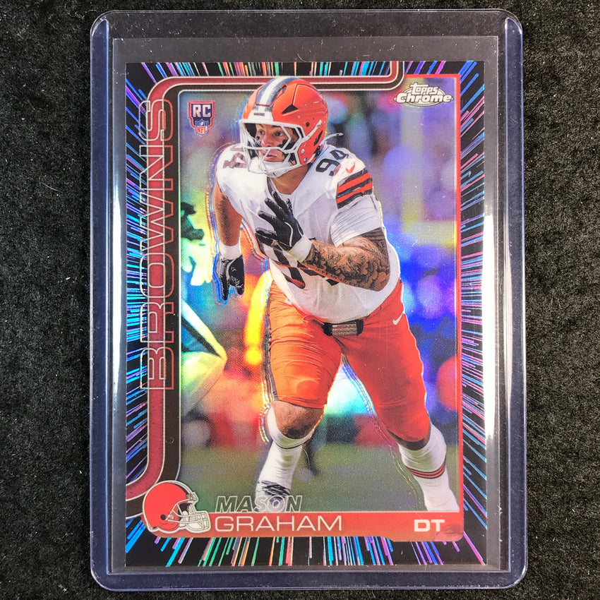 2025 Topps Chrome Football MASON GRAHAM Rookie Neon Pulse SP #302