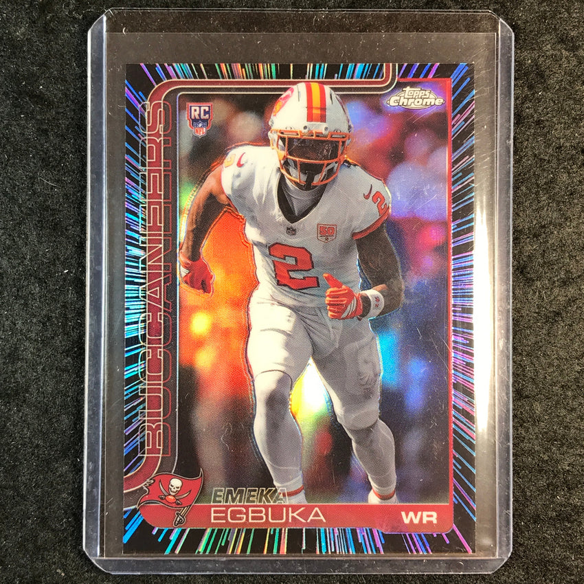 2025 Topps Chrome Football EMEKA EGBUKA Rookie Neon Pulse SP #312