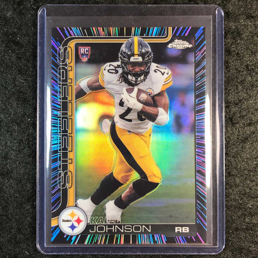 2025 Topps Chrome Football KALEB JOHNSON Rookie Neon Pulse SP #323