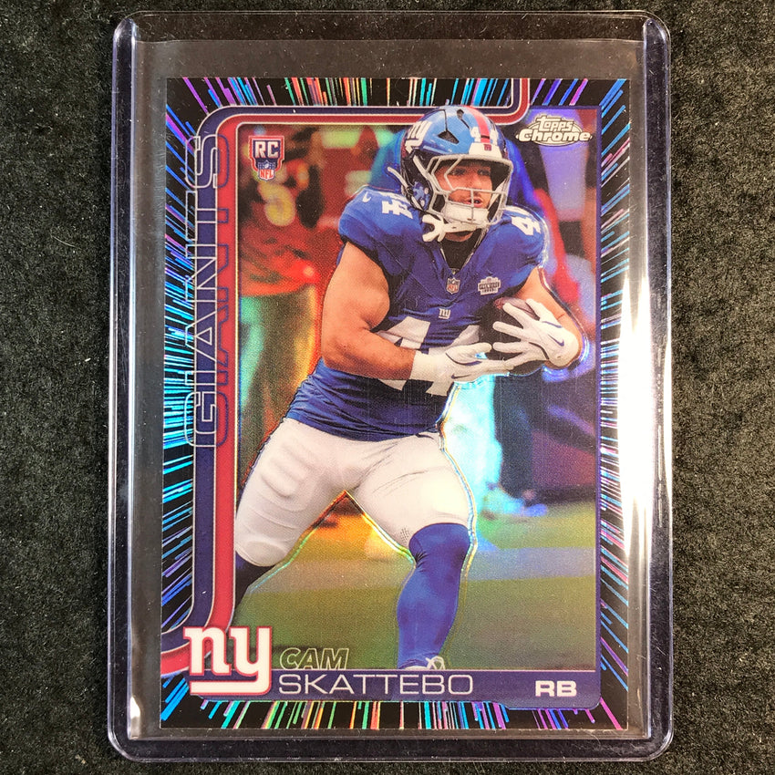 2025 Topps Chrome Football CAM SKATTEBO Rookie Neon Pulse SP #331