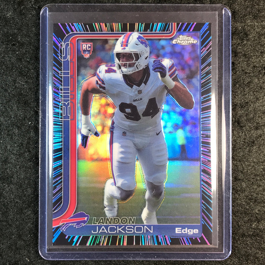 2025 Topps Chrome Football LANDON JACKSON Rookie Neon Pulse SP #358