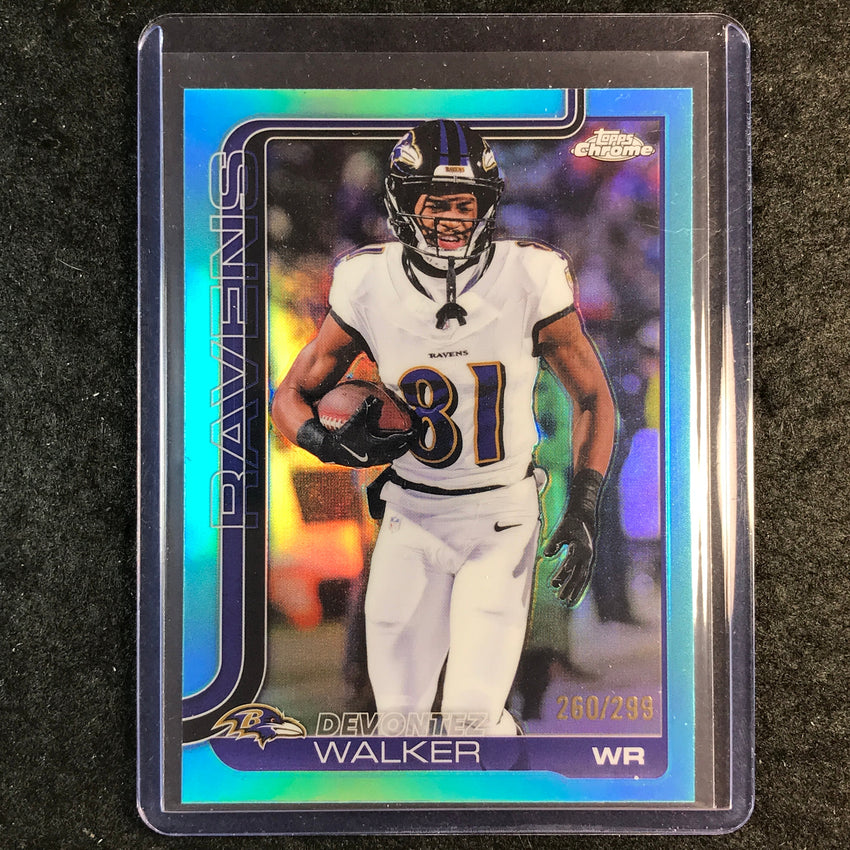 2025 Topps Chrome Football DEVONTEZ WALKER Base Teal 260/299 #26