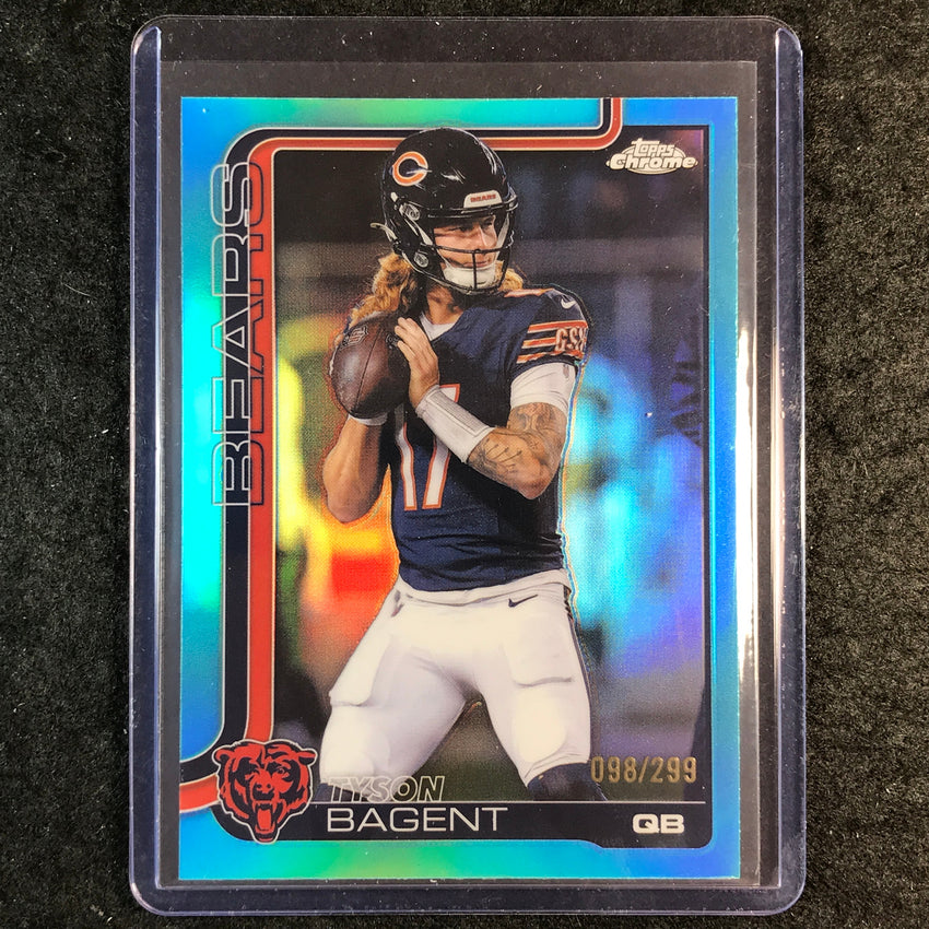 2025 Topps Chrome Football TYSON BAGENT Base Teal 98/299 #54