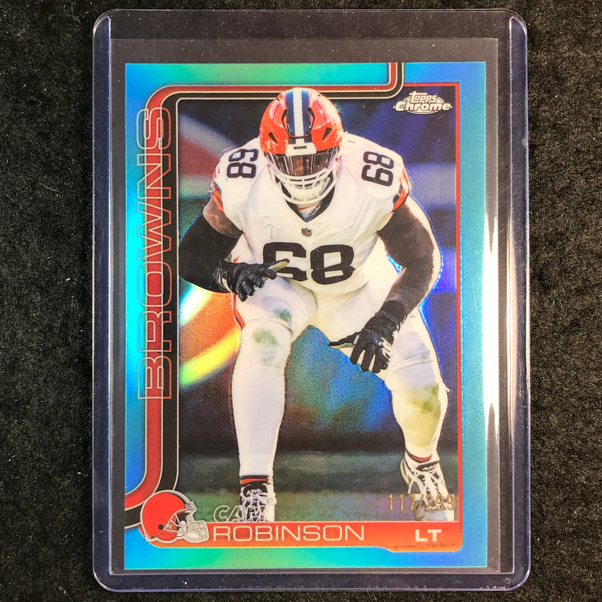 2025 Topps Chrome Football CAM ROBINSON Base Teal 117/299 #124