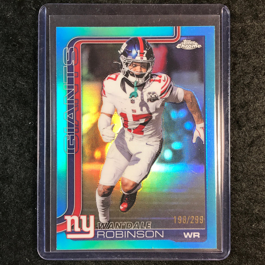 2025 Topps Chrome Football WAN'DALE ROBINSON Base Teal 198/299 #227