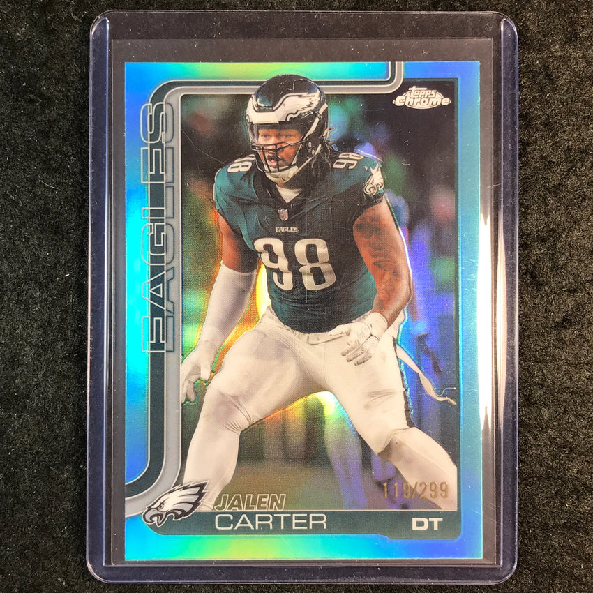 2025 Topps Chrome Football JALEN CARTER Base Teal 119/299 #250