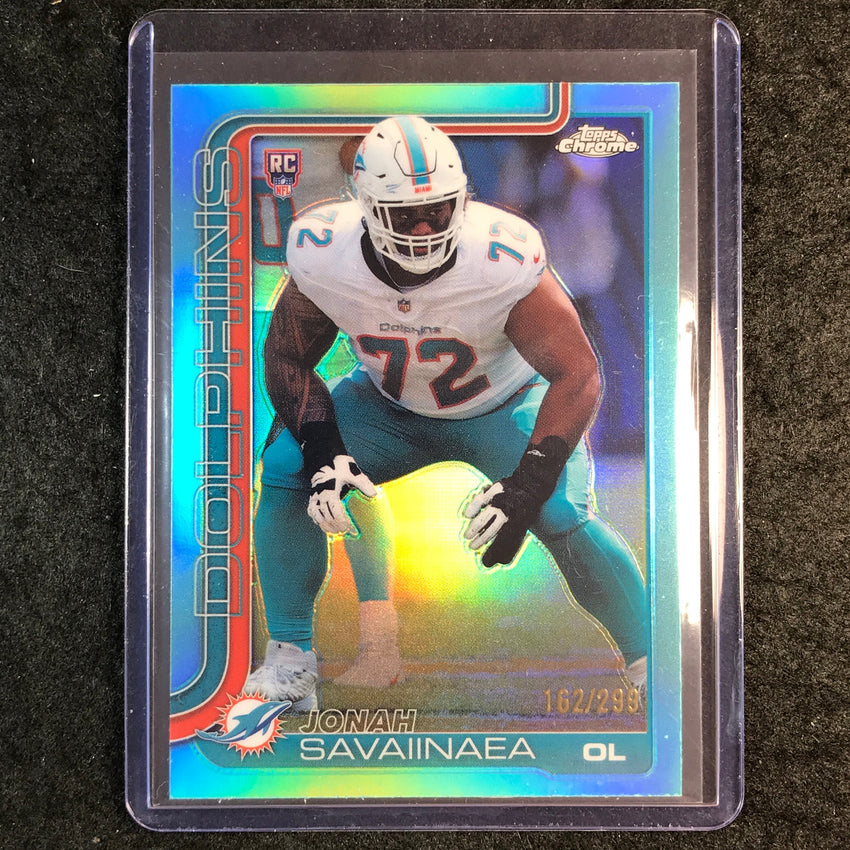 2025 Topps Chrome Football JONAH SAVAIINAEA Rookie Base Teal 162/299 #380