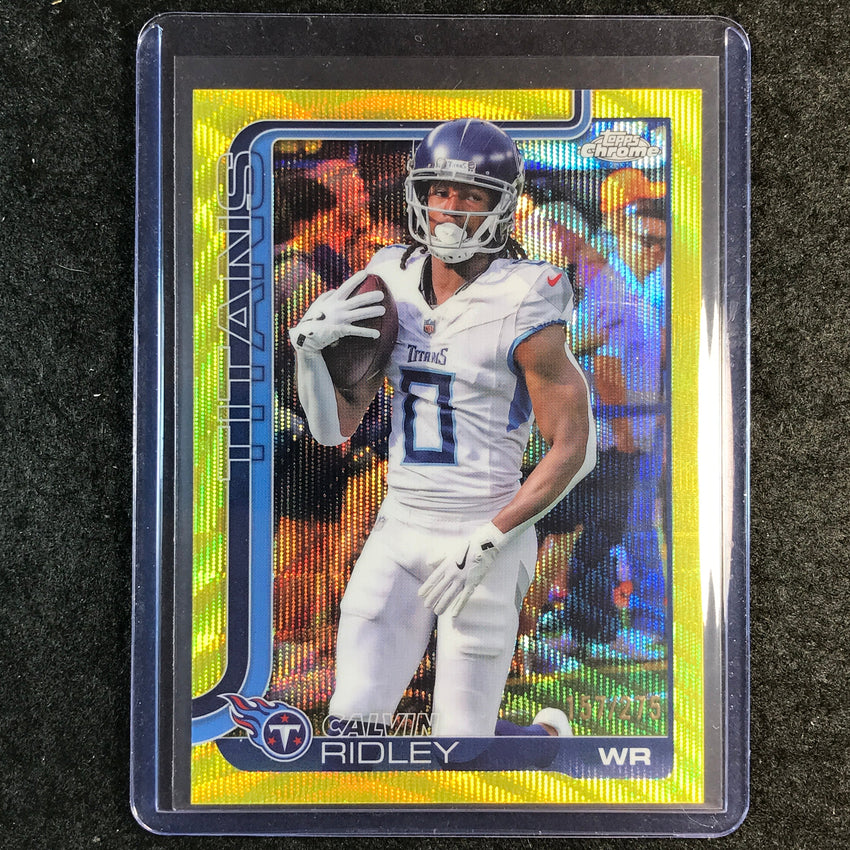 2025 Topps Chrome Football CALVIN RIDLEY Base Yellow Wave 157/275 #291