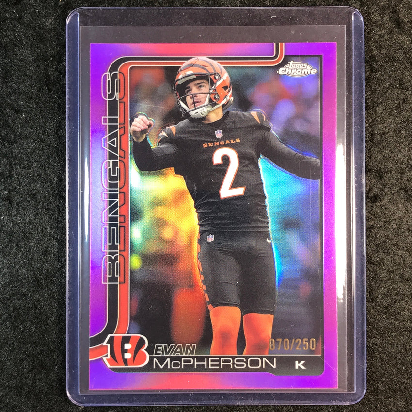 2025 Topps Chrome Football EVAN MCPHERSON Base Pink 70/250 #64