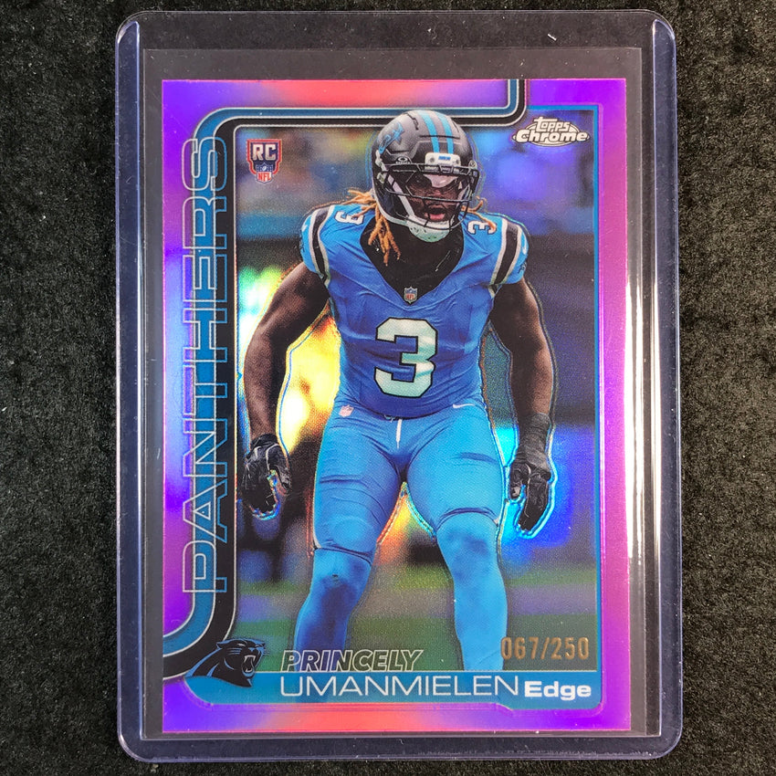 2025 Topps Chrome Football PRINCELY UMANMIELEN Rookie Base Pink 67/250 #377