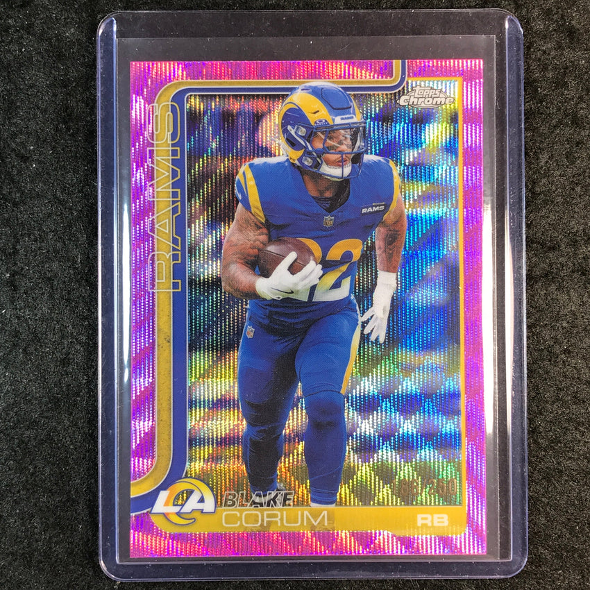 2025 Topps Chrome Football BLAKE CORUM Base Pink Wave 186/250 #171