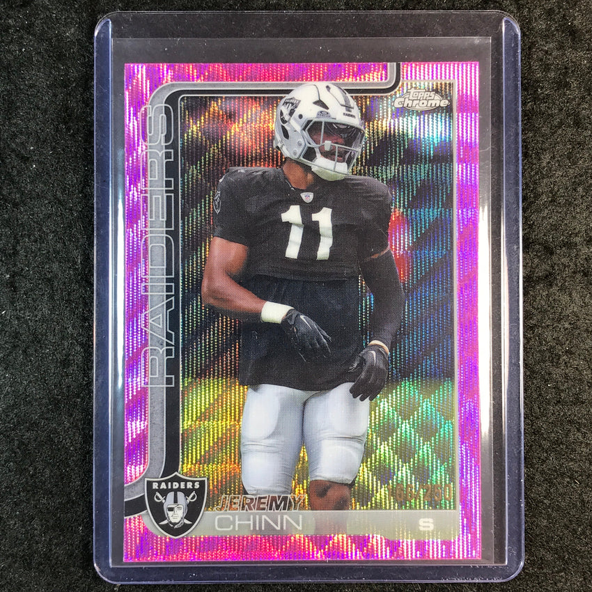 2025 Topps Chrome Football JEREMY CHINN Base Pink Wave 166/250 #184