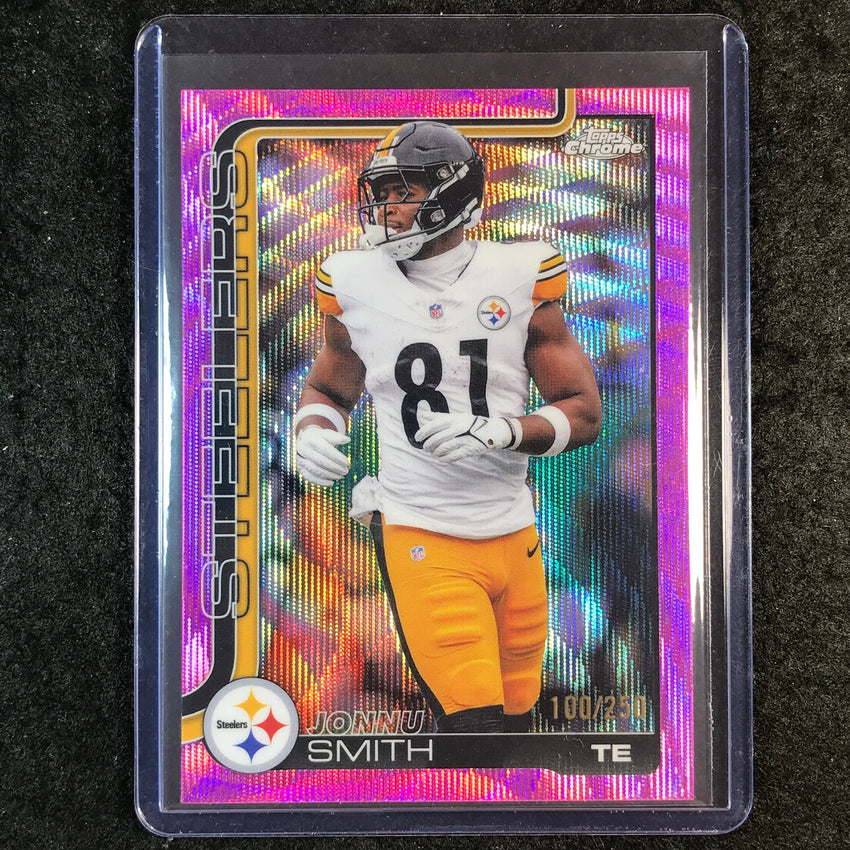 2025 Topps Chrome Football JONNU SMITH Base Pink Wave 100/250 #257