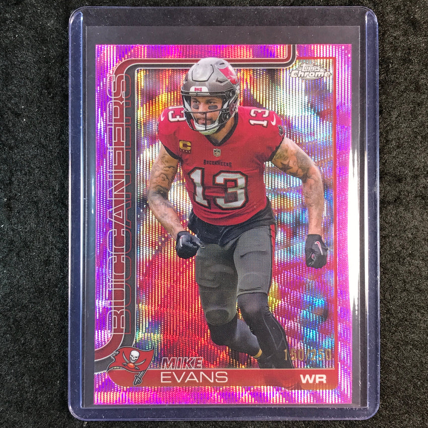 2025 Topps Chrome Football MIKE EVANS Base Pink Wave 150/250 #282