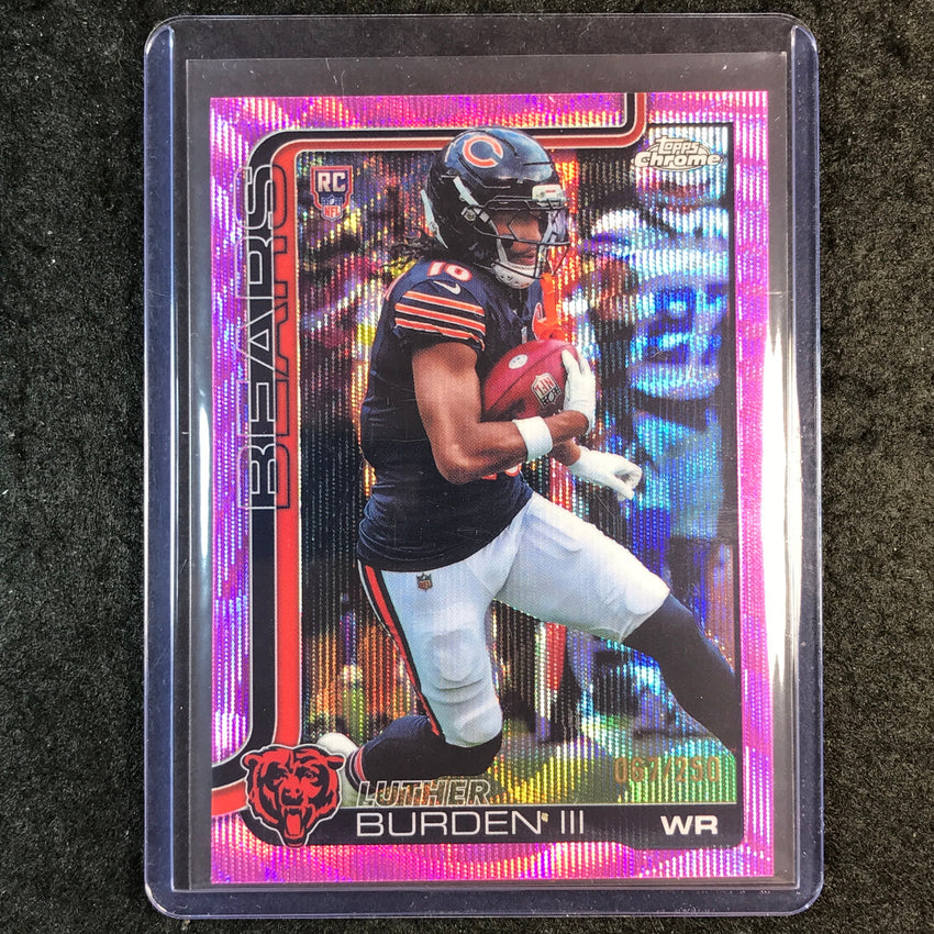 2025 Topps Chrome Football LUTHER BURDEN III Rookie Base Pink Wave 67/250 #334