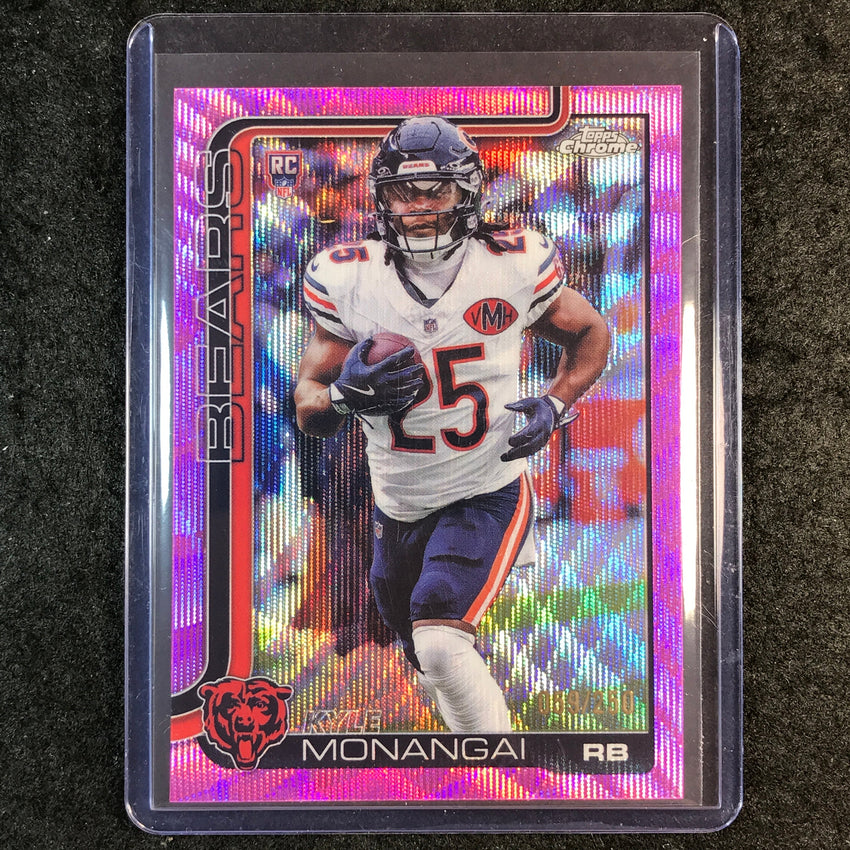 2025 Topps Chrome Football KYLE MONANGAI Rookie Base Pink Wave 59/250 #382