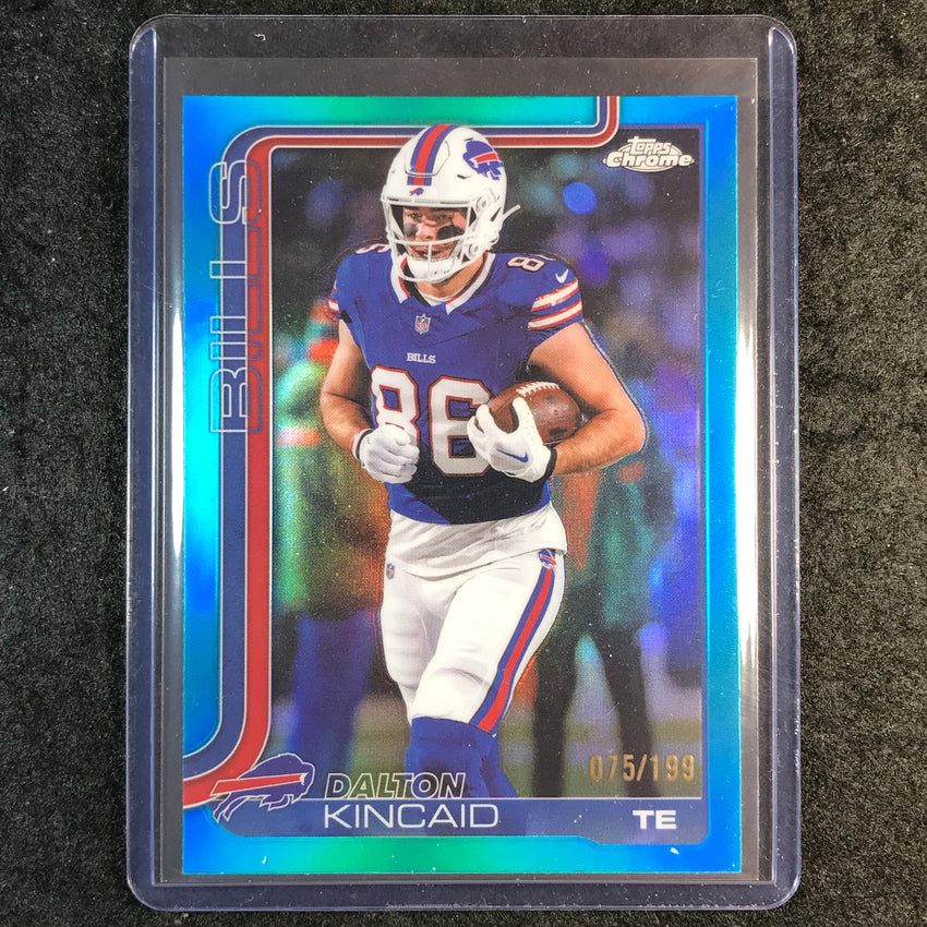 2025 Topps Chrome Football DALTON KINCAID Base Aqua 75/199 #37