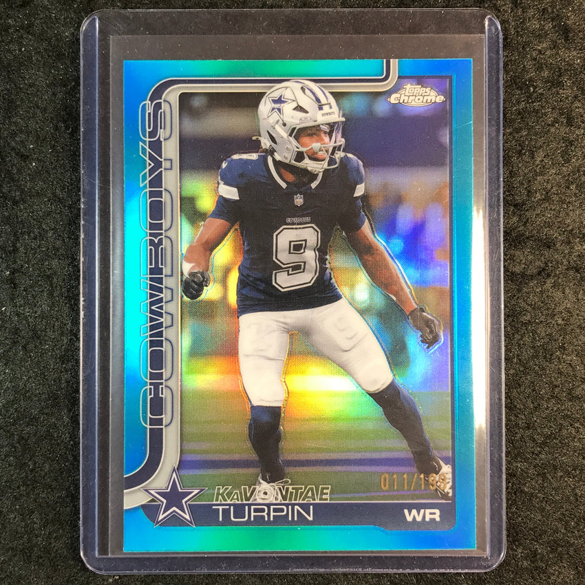 2025 Topps Chrome Football KAVONTAE TURPIN Base Aqua 11/199 #84