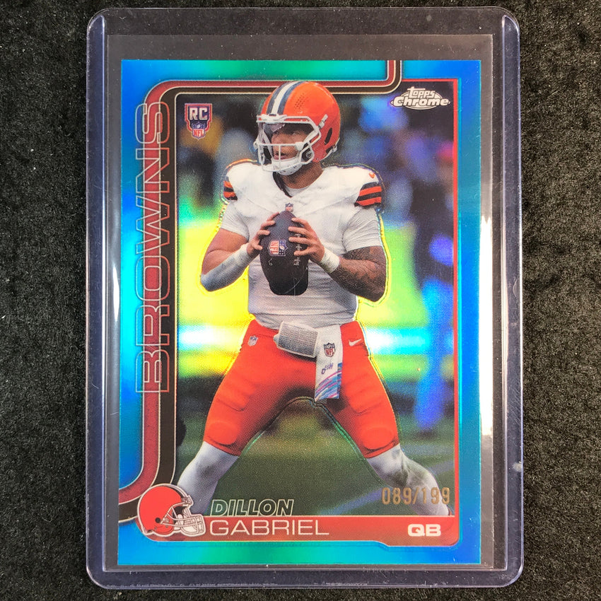 2025 Topps Chrome Football DILLON GABRIEL Rookie Base Aqua 89/199 #317