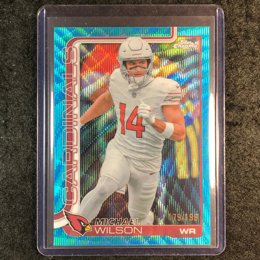 2025 Topps Chrome Football MICHAEL WILSON Base Aqua Wave 179/199 #2