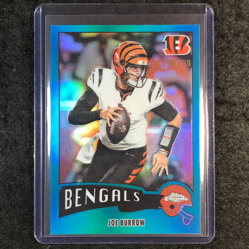 2025 Topps Chrome Football JOE BURROW 1975 Topps Aqua 158/199 #7