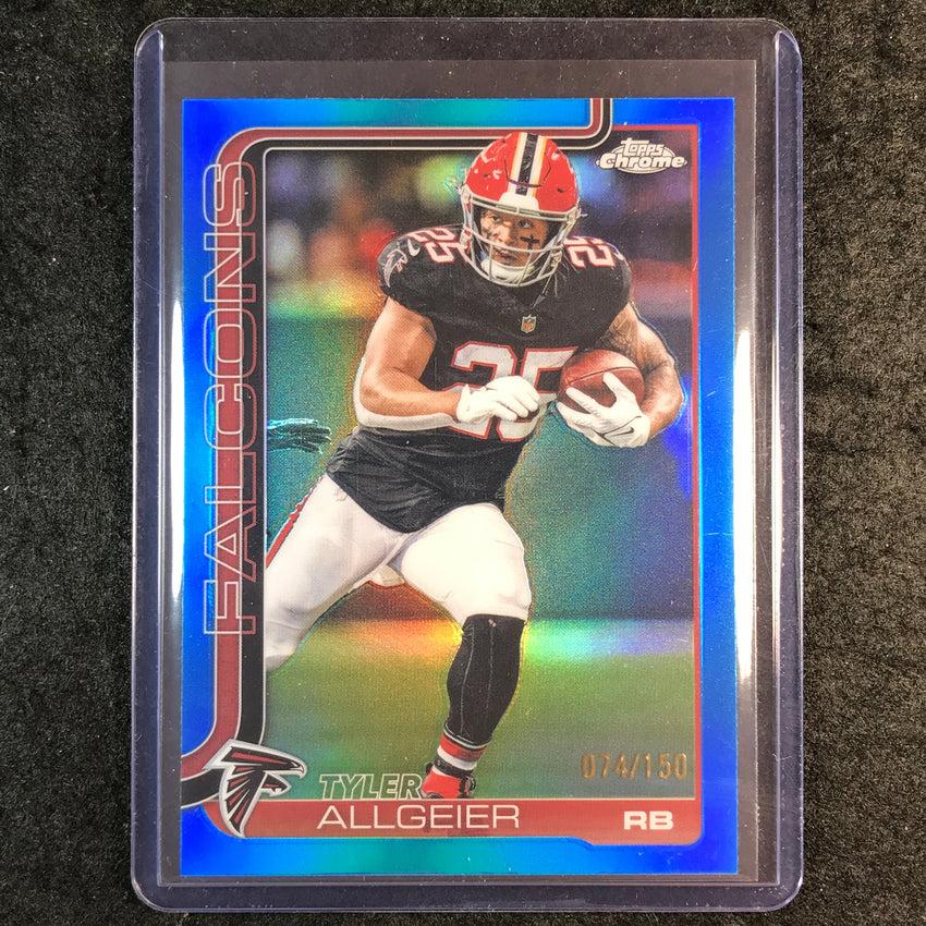 2025 Topps Chrome Football TYLER ALLGEIER Base Blue 74/150 #17