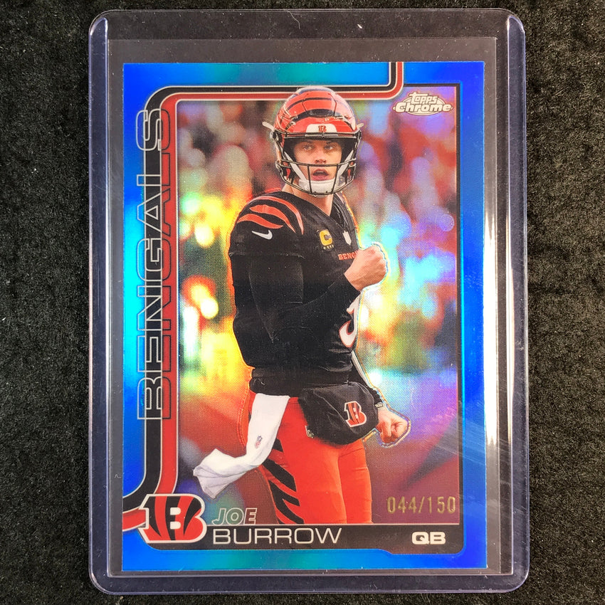 2025 Topps Chrome Football JOE BURROW Base Blue 44/150 #61
