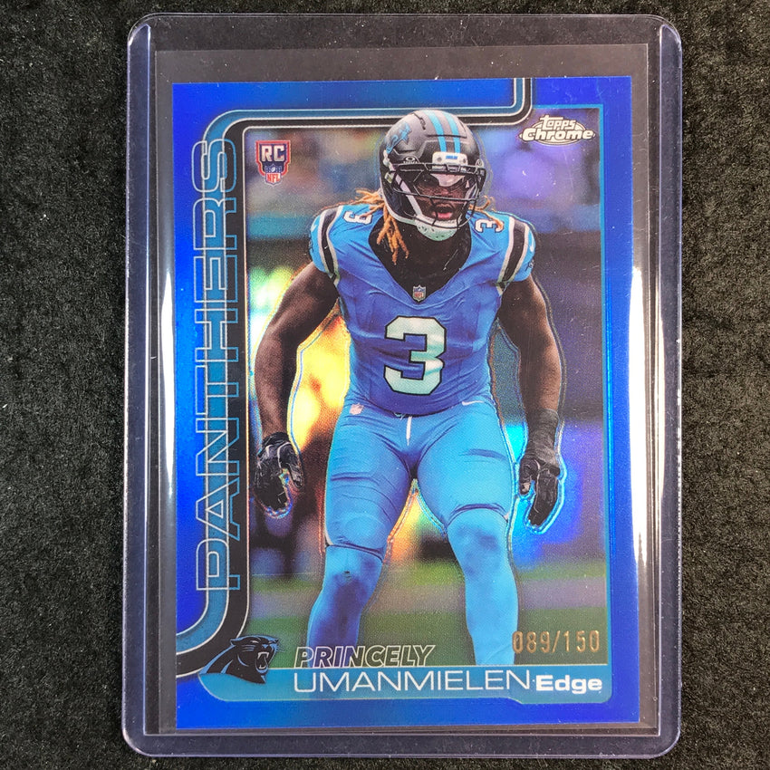 2025 Topps Chrome Football PRINCELY UMANMIELEN Rookie Base Blue 89/150 #377