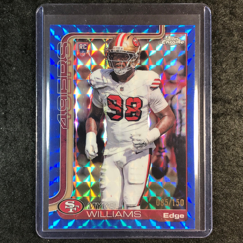2025 Topps Chrome Football MYKEL WILLIAMS Rookie Base Blue Geometric 85/150 #352