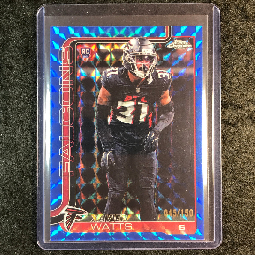 2025 Topps Chrome Football XAVIER WATTS Rookie Base Blue Geometric 45/150 #393